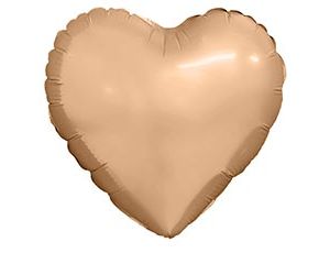 Шар Р Б/РИС СЕРДЦЕ 9" Персиковый пух