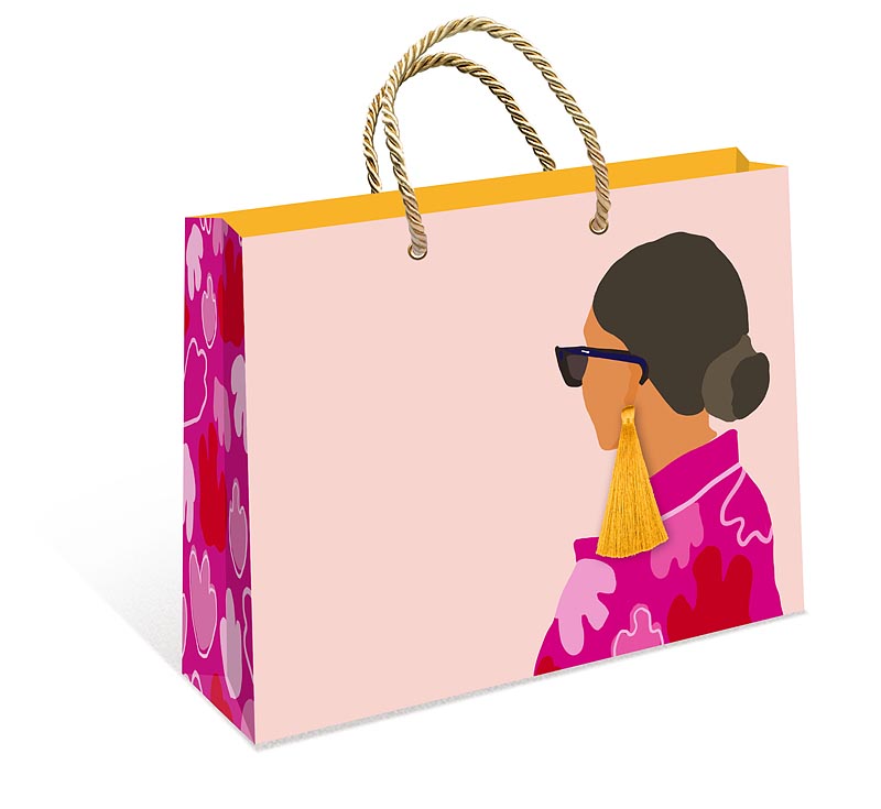 Пакет подарочный ДЕЛЮКС "Девушка в очках" (СВ)