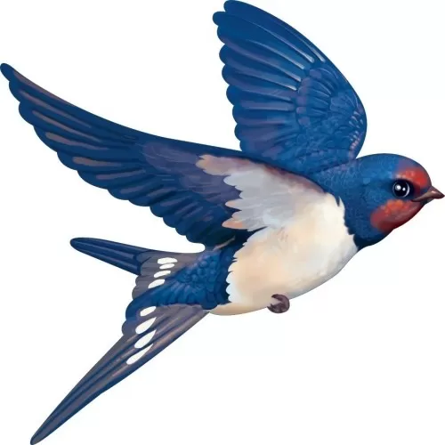 Украшение на двустороннем скотче "Ласточка"