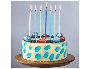 Свечи для торта Голубой Микс 17 см 24 шт