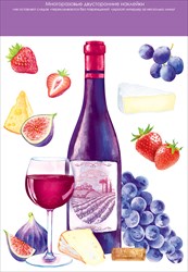 Многоразовые двусторонние наклейки "Натюрморт с вином"