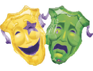 Шар А ФИГУРА/Р35 "Маски комедия-трагедия"