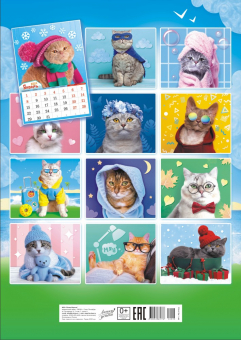 Календарь перекидной на ригеле "Забавные коты"