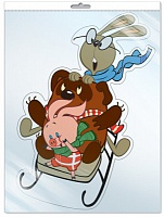 Вырубной мини-плакат "Винни-Пух, Пятачок и Кролик" Формат А4