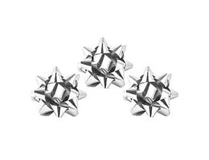 Бант Звезда металл СЕРЕБРО D5 см 12 шт