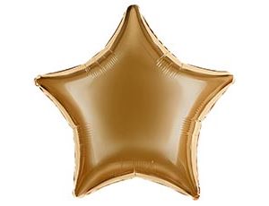 Шар Ф Б/РИС 18" ЗВЕЗДА Металлик Bright Gold