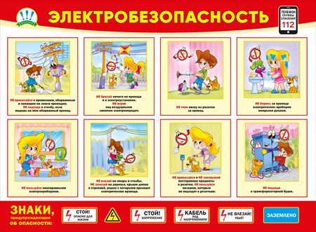 Плакат "Электробезопасность" Формат А2