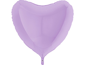Шар Г Б/РИС СЕРДЦЕ 36" Пастель Matte Lilac