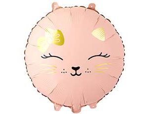 Шар К 18" Кошечка с бантом розовая