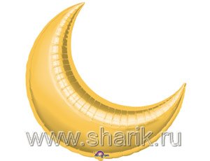 Шар А Б/РИС МЕСЯЦ 35" Металлик Gold