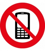 Наклейка информационная "Пользоваться телефоном запрещено"