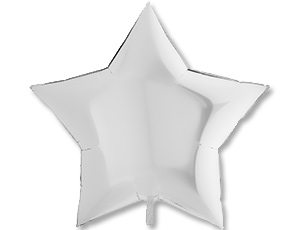 Шар Г Б/РИС ЗВЕЗДА 36" "Пастель White"