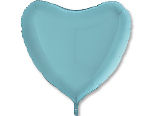 Шар Г Б/РИС СЕРДЦЕ 36" "Пастель Blue"