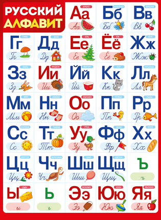 Плакат "Русский алфавит" Формат А2