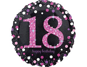 Шар А 18" "HB Sparkling Birthday 18 pink"