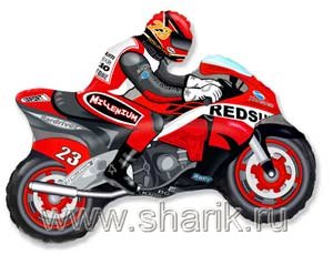 Шар Ф М/ФИГУРА/3 "Мотоциклист красный"