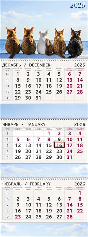 Календарь квартальный трехблочный "Мечтатели" (Арт и Дизайн)