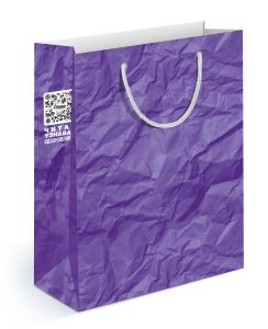 Пакет подарочный с глянцевой ламинацией "Фиолетовый" (МS)