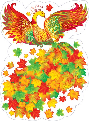 Плакат вырубной "Птица-осень" Формат А2