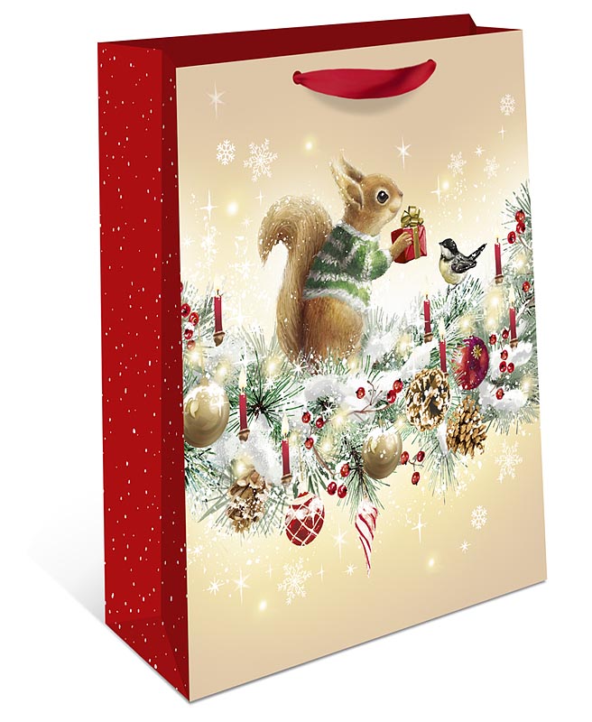 Пакет подарочный бумажный СТАНДАРТ ПЛЮС "Белочка" (АА+)