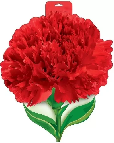 Плакат вырубной двусторонний "Гвоздика" Формат А4