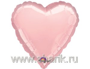 Шар А Б/РИС СЕРДЦЕ 18" Пастель Pink