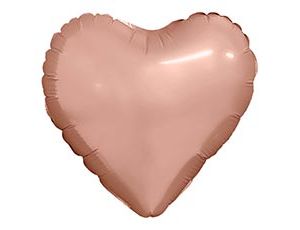 Шар Р Б/РИС СЕРДЦЕ 9" Металлик Rose Gold