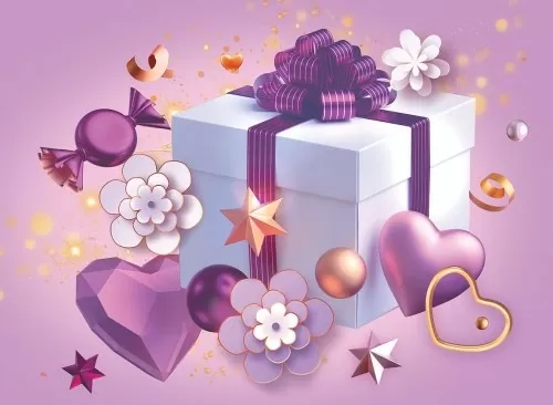 Конверт для подарочного сертификата "Подарок с сердцами"