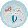 тарелка бумажная "С ДР Самолётики" 23 см 6 шт