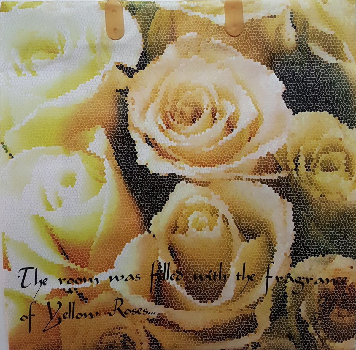 Пакет пластиковый подарочный "Жёлтые розы" (СРЕДНИЙ)