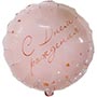 Шар К 18" РУС "ДР Конфетти Party розовый"