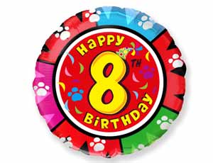 Шар Ф 18" "HB Цифра 8"