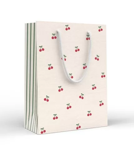 Пакет подарочный матовая ламинация "Вишня" (МS)