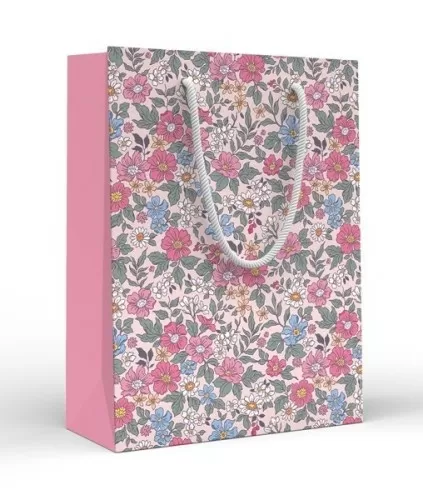 Пакет подарочный матовая ламинация "Цветочки" (MS)