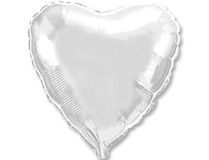 Шар Ф Б\РИС 18" "СЕРДЦЕ Пастель White"