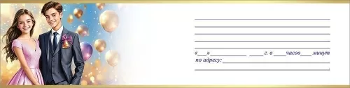 Приглашение на последней звонок (Дети) Без отделки.