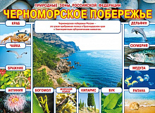 Плакат "Природные зоны Российской Федерации. Черноморское побережье"  Формат А2