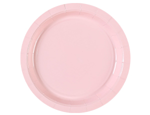 Тарелка бумажная "Пастель розовая" 17 см 6 шт