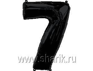 Шар фольгированный Г ЦИФРА 7 40" Black