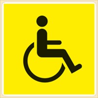 Наклейка информационная "Инвалид"
