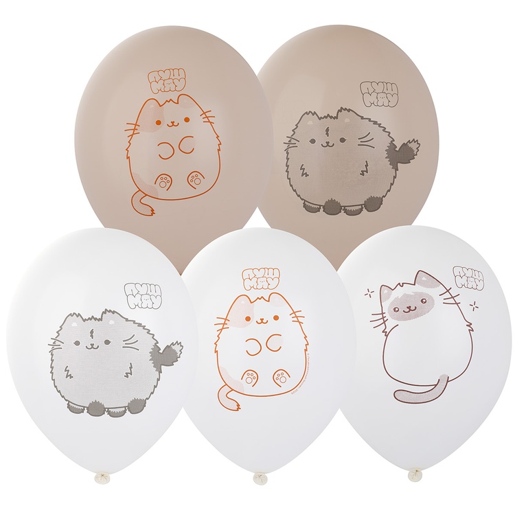 Шар латексный 14" с рисунком ПушМяу