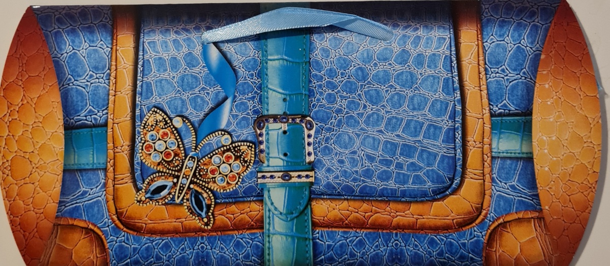 Конверт-сумочка для денег "Синяя сумка"