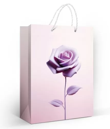 Пакет подарочный матовая ламинация "Пурпурная роза" (ML)