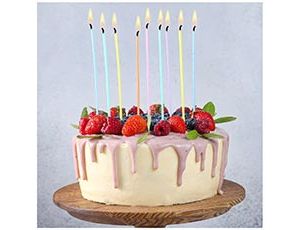 Свечи для торта Ассорти Пастель 17 см 24 шт