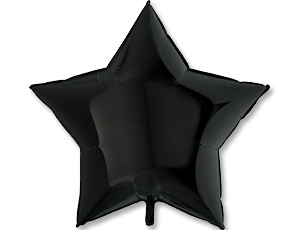 Шар Г Б/РИС ЗВЕЗДА 36" "Пастель Black"
