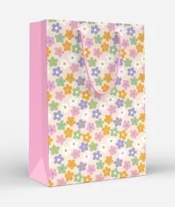 Пакет подарочный матовая ламинация "Цветочки" (ML)