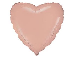 Шар Ф Б/РИС 18" СЕРДЦЕ Пастель Light Orange