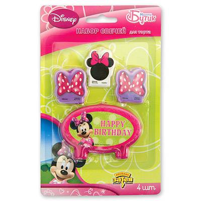 Свечи для торта Disney HB Минни Маус 4 шт