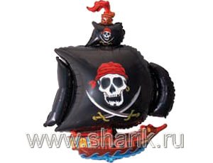 Шар Ф М/ФИГУРА/3 "Корабль пиратский чёрный"