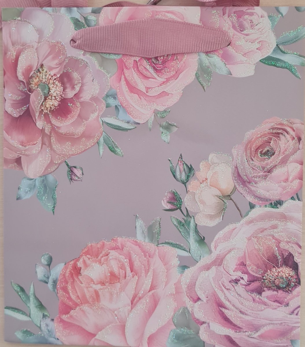 Пакет подарочный ПРЕМИУМ "Нежные цветы" (DA)